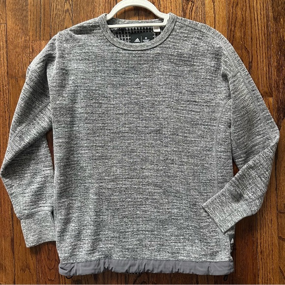 Adidas Reigning Camp Pullover Gray Crewneck Sweater Medium - Picture 1 of 10